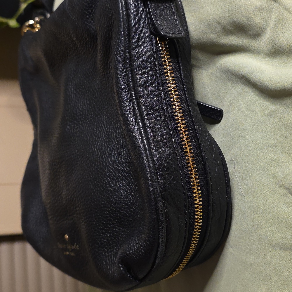 Kate Spade Black Pebbled Leather Slouch Hobo Satchel Shoulder Bag - Picture 3 of 7